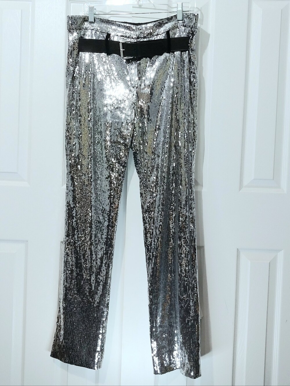 RtA Dillon Sequin Straight Leg Pants, Size S - Picture 2 of 9